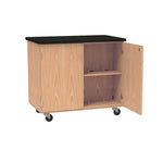 DWI Micro-Charge Station Wood Veneer Table with Storage