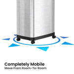iTouchless Stainless Steel Trash Can with Dual Push Lid, 24-Gallon, Brushed (IT24DPS)