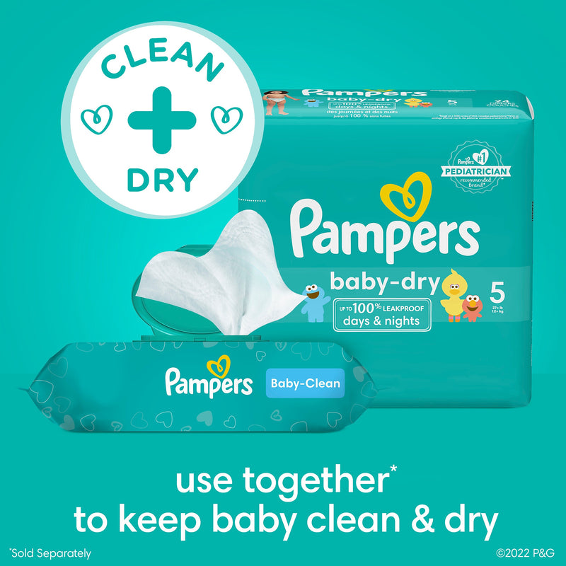 Pampers Baby Clean Wipes, Baby Fresh Scented, 6 Packs/Carton, 432 Wipes/Carton (73278/75614)
