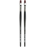 da Vinci TOP-ACRYL Oil and Acrylic Bright Red-Brown Flat Brush, 2 Brushes/Pack (DVXVA7185K8-2)