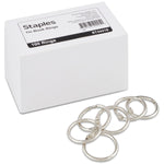 Staples Book Rings, 1", Silver, 100/Pack (44418)