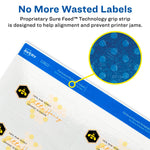 Avery Print-to-the-Edge Laser/Inkjet Rectangle Labels, 2" x 3", Glossy Clear, 80 Labels/Pack (22822)
