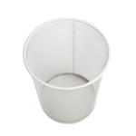 Mind Reader Metal Mesh Trash Can Without Lid, 4.4 Gallon, White (1CIRGA-WHT)