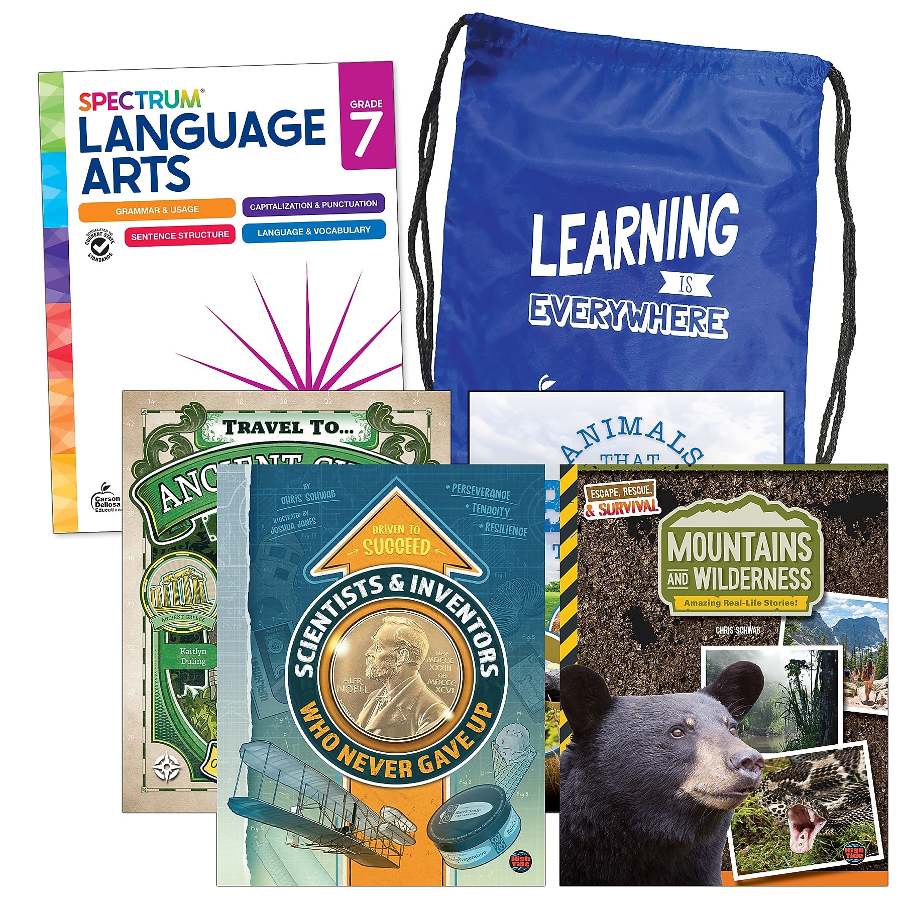 Spectrum Language and Literacy Backpack, Grade 7 Workbook, 6/Set (CD-745416)