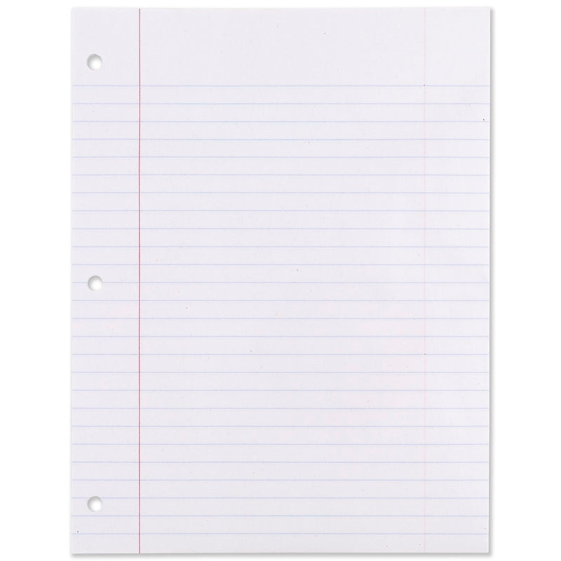 Mead Wide Ruled Filler Paper, 8" x 10.5", 3-Hole Punched, 200 Sheets/Pack (15200)