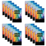 2025-2026 Global Printed Products Rainbow Silhouette 5.5" x 8.5" Academic Year Planner, Paperboard Cover, Multicolored, 20/Pack