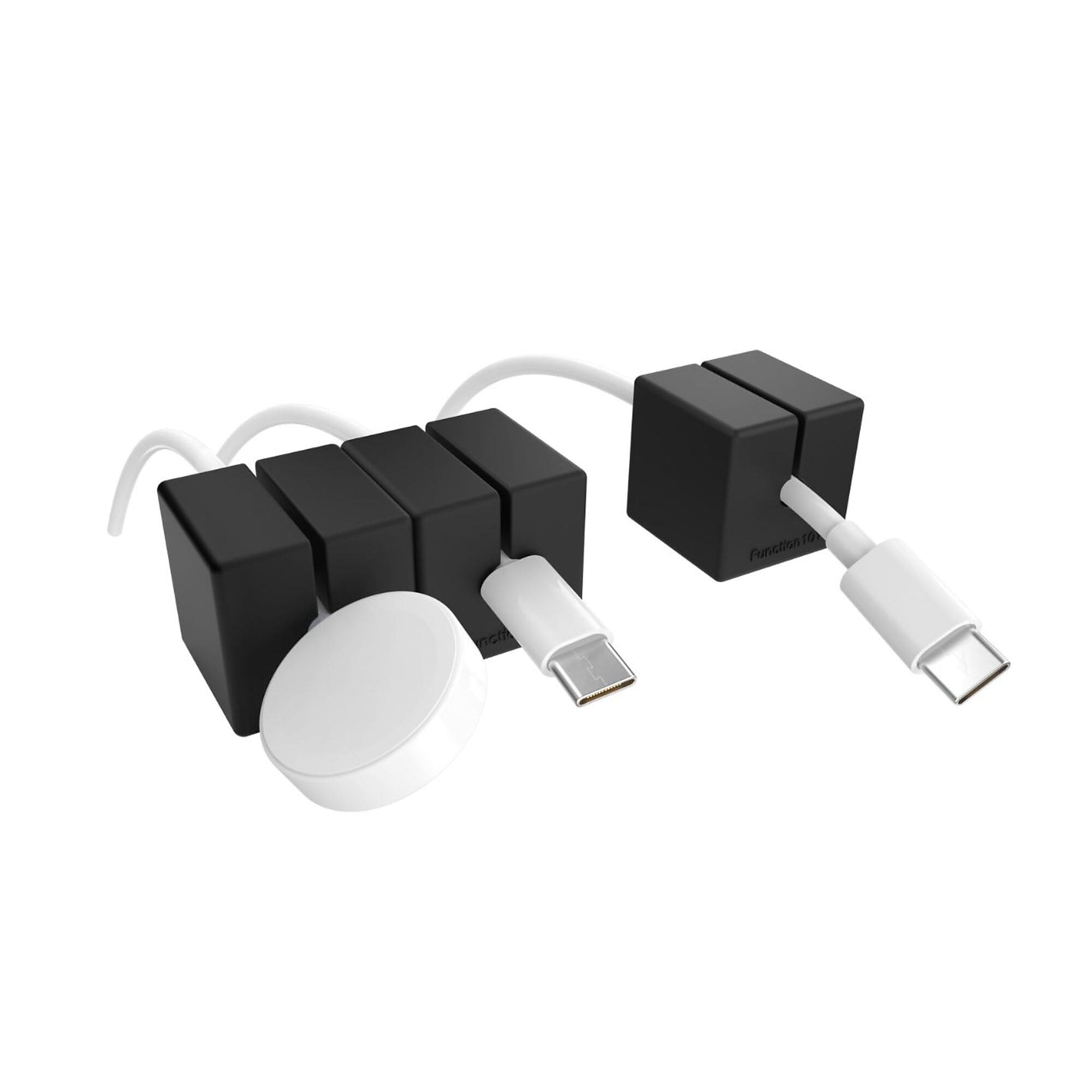 Function101 Cable Blocks, Magnetic Cable Organizers, Black 3/Pack (F101-CBXB3)