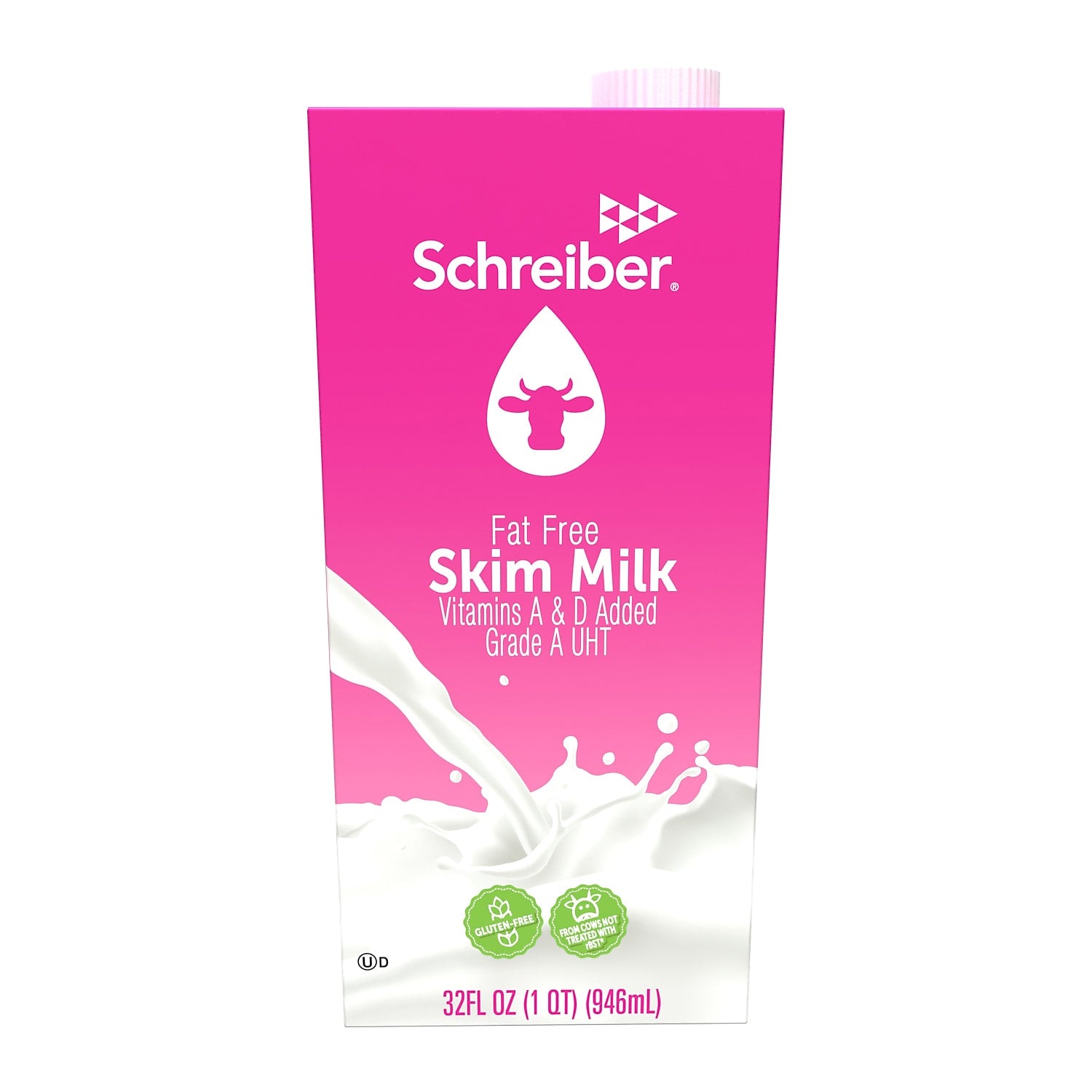 Natrel Skim Milk, 32 oz., 12/Carton (PAU93047)
