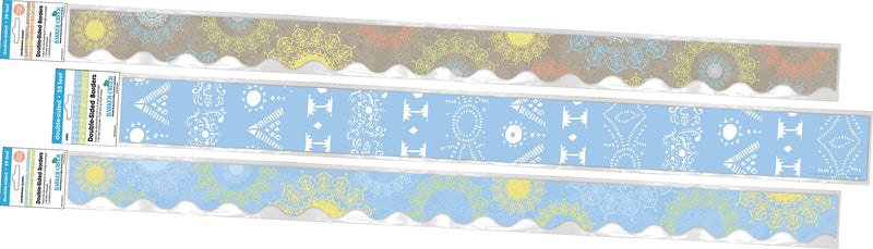 Barker Creek Double-Sided Border Set, Calming Colors, 3 designs, 38/Set (4036)