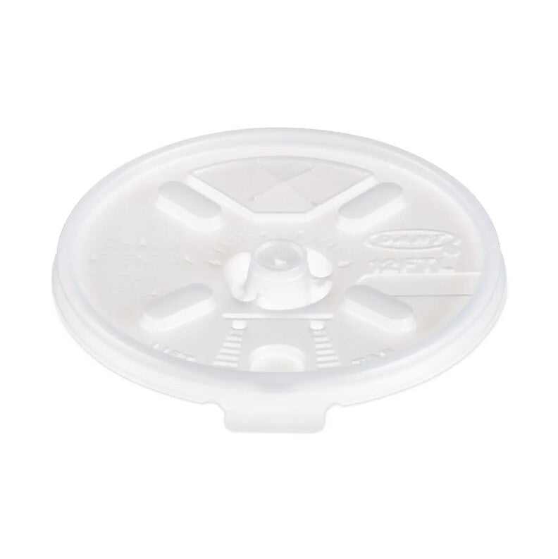 Dart Liftn'lock Lids 10-14oz Cups, Translucent, 100/Sleeve, 10 Sleeves/Carton (12FTLS)