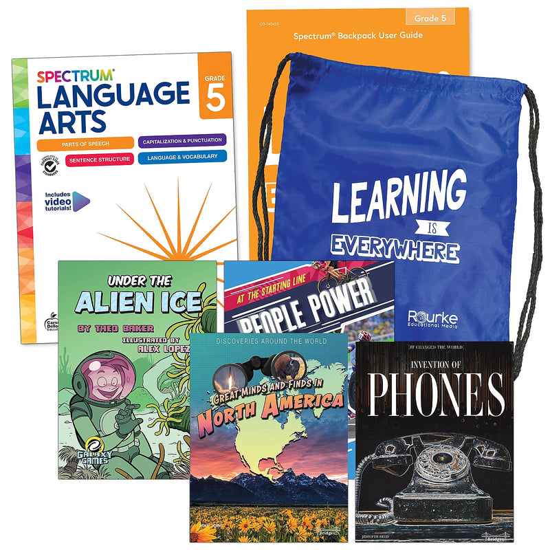 Spectrum Language and Literacy Backpack, Grade 5 Workbook, 6/Set (CD-745414)
