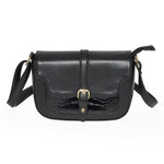 Nicci Cross-Body Bag with Buckle, Black (CBM2304450-BLK)