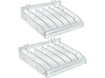 Azar 3.5" x 12" Pegboard 6-Compartment Cosmetic Tray, Clear, 2/Pack (225899-DIVIDER-2PK)