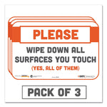 SIGN,WL&DR,WIPE SRFC,3,WH