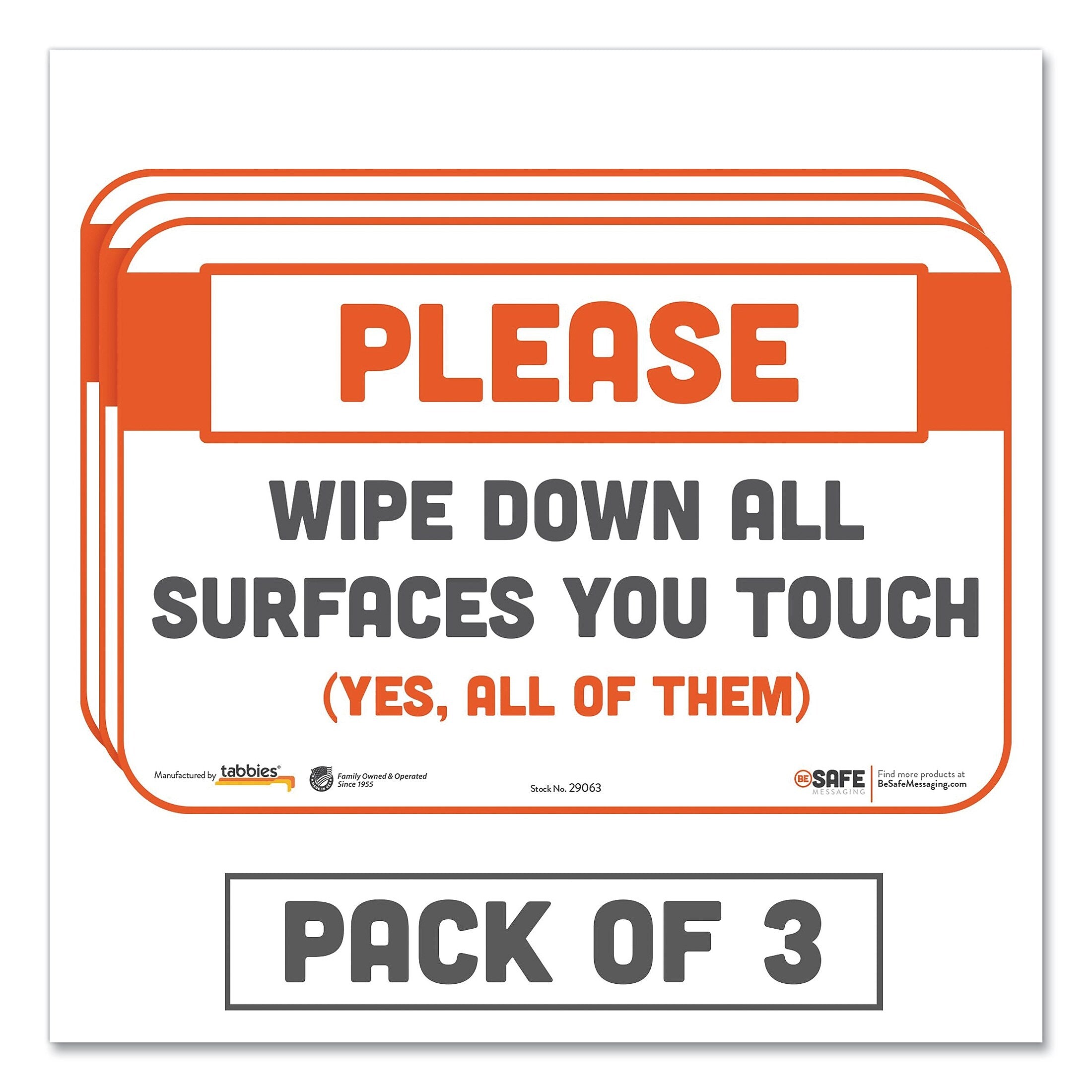 SIGN,WL&DR,WIPE SRFC,3,WH