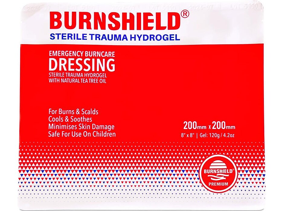 Burnshield Sterile Trauma Hydrogel Emergency Burn Dressing, 8" x 8", 5/Carton (900906)