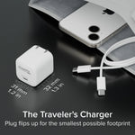 Plugable GaN USB-C Wall Charger, 30W, White (PS-30C1W)