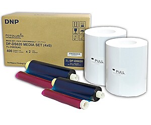DNP DS620 Roll Media for DS620A Printer, 4 x 6", 2/Pack (DS6204X6)
