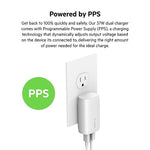 Belkin BOOSTCHARGE USB Type-A/C Universal Dual Wall Charger, White (WCB007dq1MWH-B5)