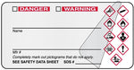 GHS Container Label, 3" x 1 1/2"