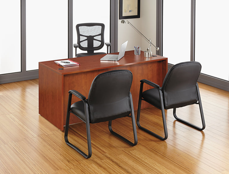 Alera Elusion Series Mesh Back Fabric Computer and Desk Chair, Black (ALEEL41ME10B)