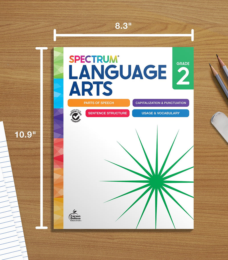 Carson-Dellosa Spectrum Language Arts Workbook, Grade 2