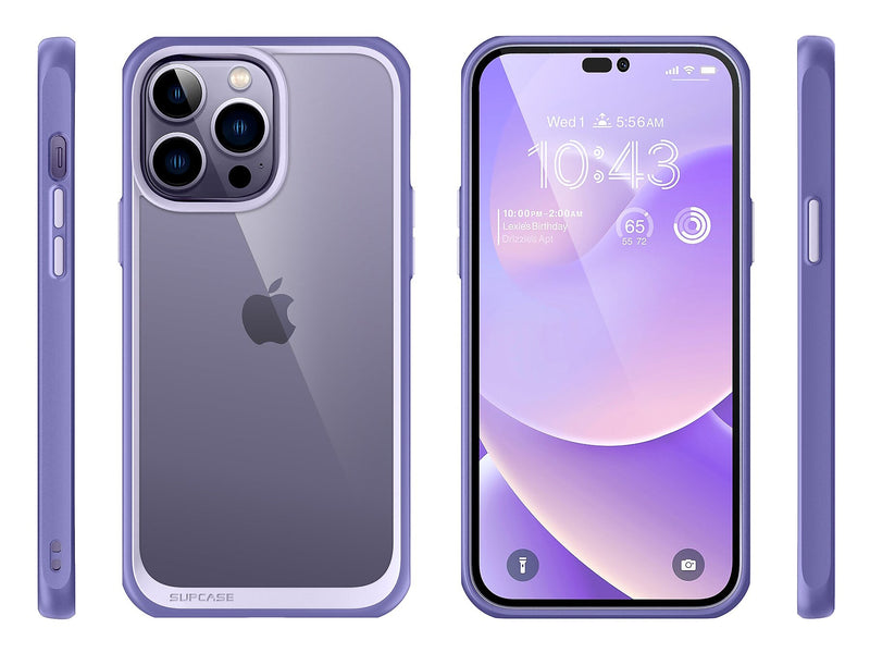 SUPCASE Unicorn Beetle Deep Purple Slim Case for iPhone 14 Pro (SUP-iPhone2022Pro-6.1-UBStyle-Mauve)