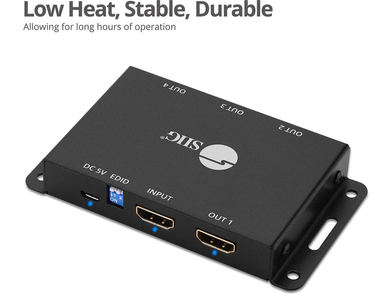SIIG CE-H23L11-S1 Mini Splitter Amplifier, Black