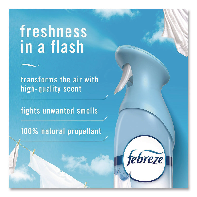 Febreze AIR Air Freshener & Deodorizer Aerosol, Linen & Sky Scent, 8.8 oz., 2/Pack (80816816PK)