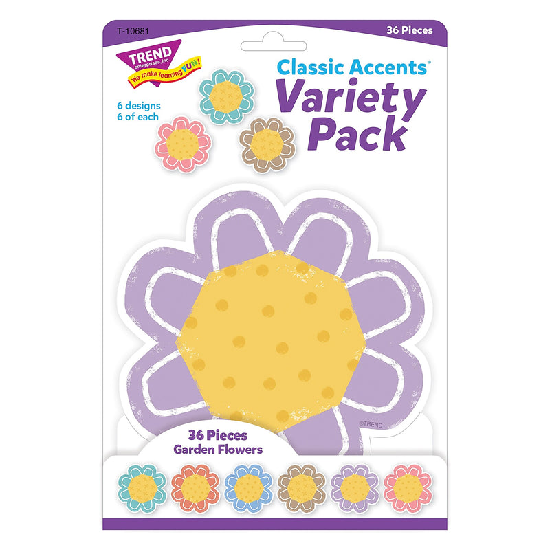 TREND Garden Flowers Classic Accents Variety Pack, 108/Bundle (T-10681-3)