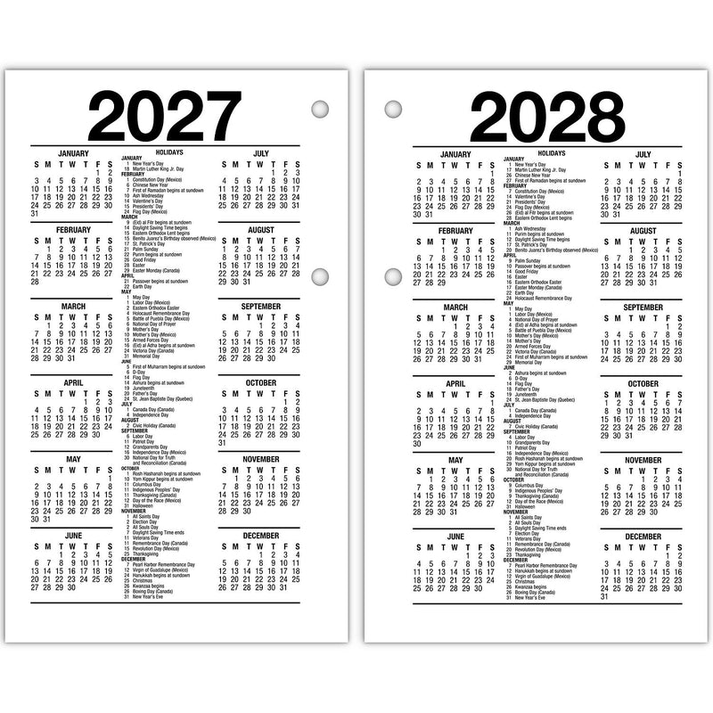 2026 AT-A-GLANCE 6" x 3.5" Daily Calendar Refill Pages, White/Black (E717R-50-26)