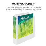 Samsill Earth's Choice Plant-Based Durable 2" View Binder,3-Ring , Made in USA, White (18967)