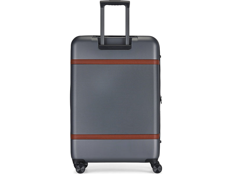 Bugatti Wellington 30" Hardside Suitcase, 8-Wheeled Spinner, TSA Checkpoint Friendly, Silver (HLG5128-Pewter)