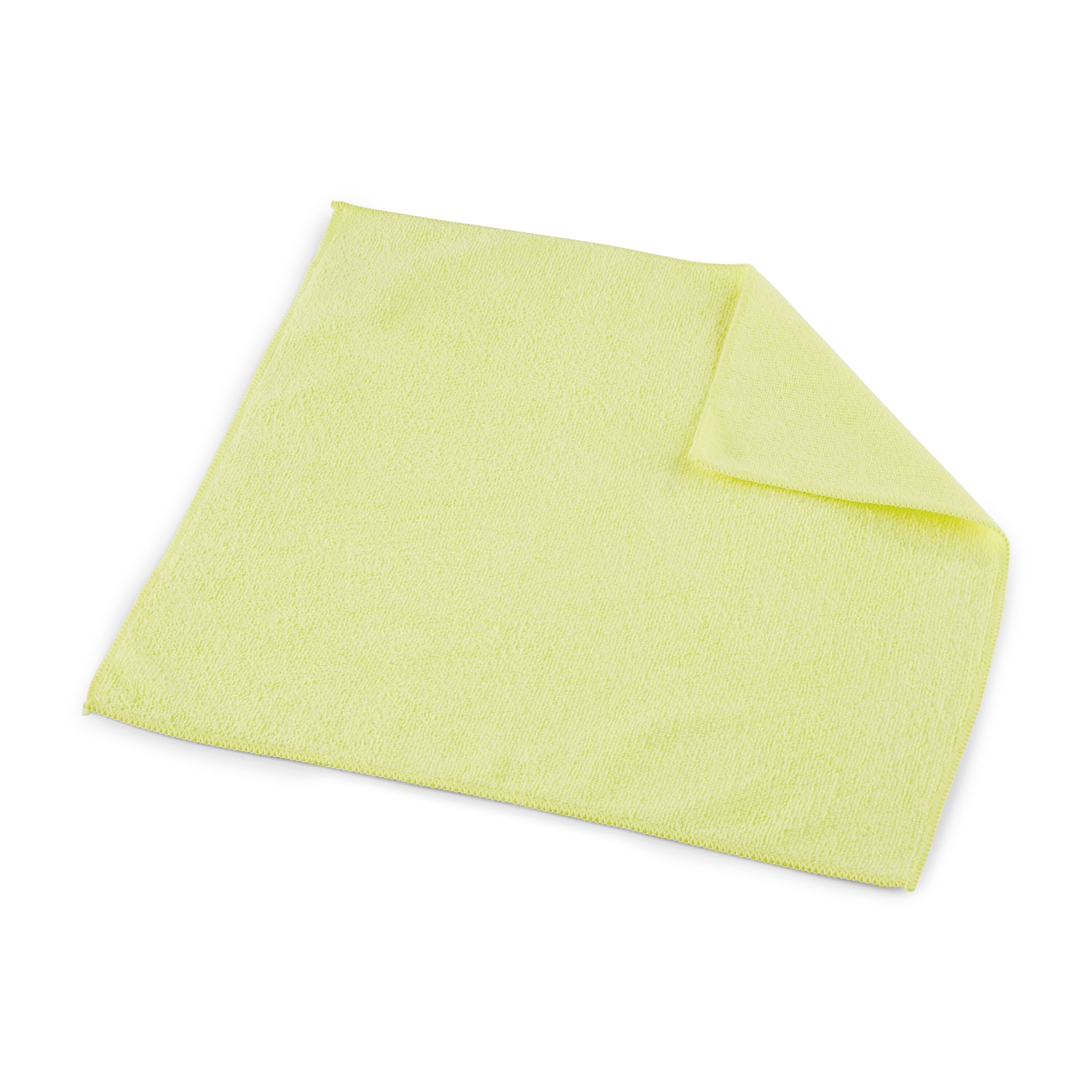 Coastwide Professional™ Microfiber Cloths, 16" x 16", Yellow, 12/Pack (CW52879)