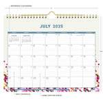 2025-2026 Blue Sky Star Confetti Bright 11" x 8.75" Academic Monthly Desk Pad Calendar (148671-A26)