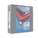 Staples Heavy Duty 3" 3-Ring View Binder, D-Ring, Gray (ST56331-CC)