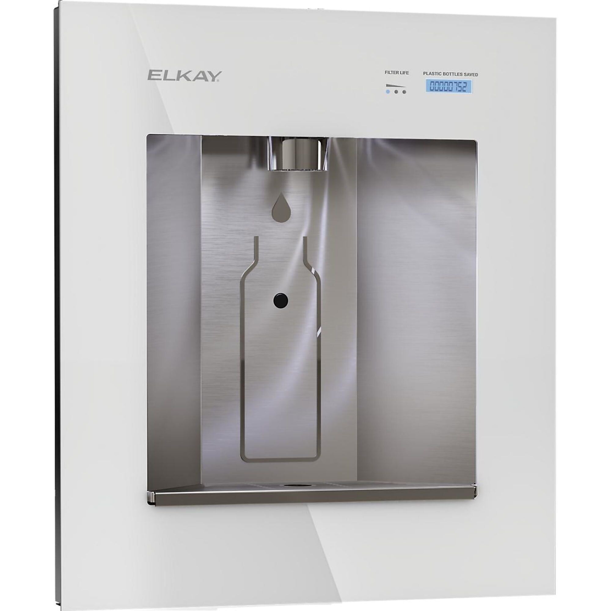 Elkay EZH2O Liv Pro Recessed Non-Refrigerated Bottle Filling Station, Aspen White (LBWDC00WHC)