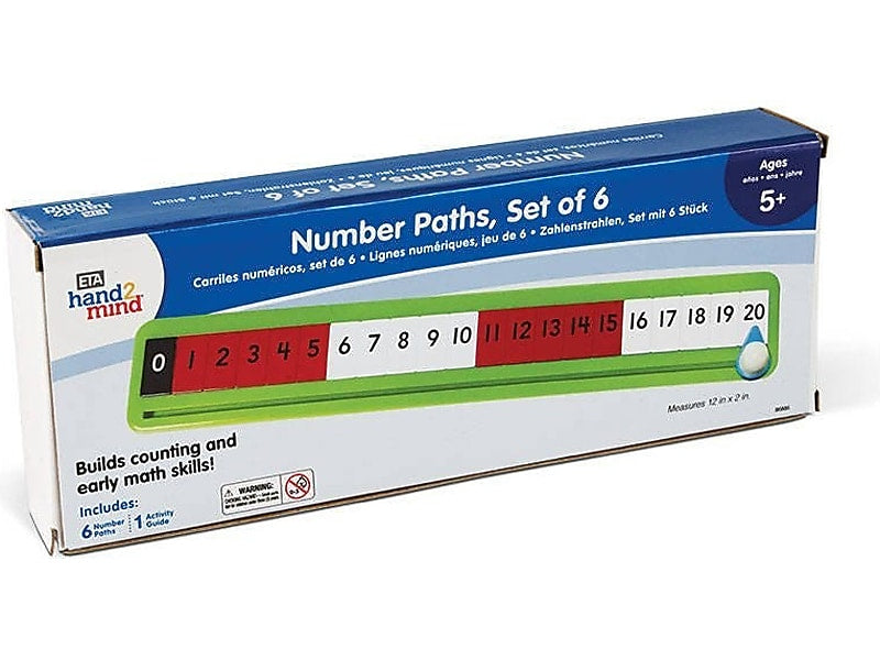 hand2mind Number Path, Multicolor, 6/Set (86885)