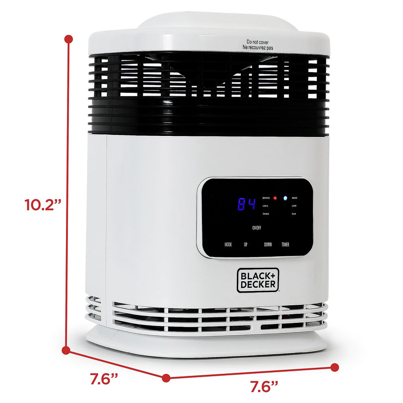Black & Decker 1500-Watt Portable Ceramic Electric Heater, White (BH1607)