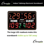 Champion Sport Indoor Electronic Tabletop Scoreboard, Black (CHST90)