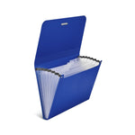 Staples Moisture Resistant Reinforced Plastic Filing Accordion File, 7-Pocket, Letter Size, Blue (TR52020)