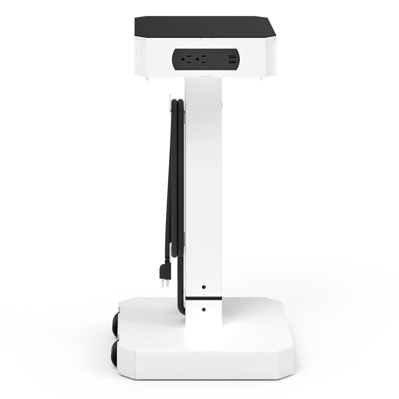 Luxor LuxPower 16-Device Mobile AC and USB Charging Tower, White, Powder-Coated Steel (LUXPWR-WH)