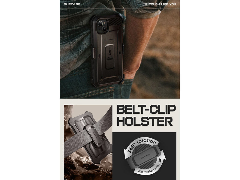 SUPCASE Unicorn Beetle PRO Rugged Case for iPhone 15 Plus, Shock-Absorbing, Black (SUP-iPhone2023-6.7-UBPro-SP-Black)