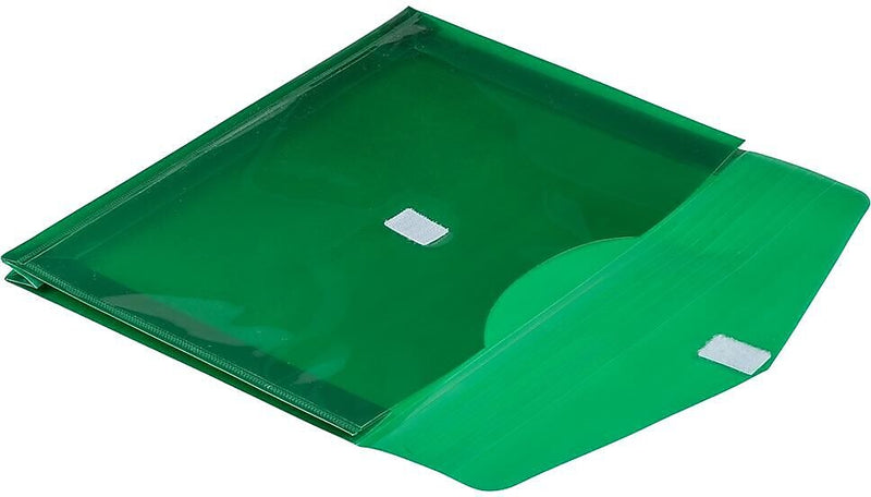 JAM Paper Premium Plastic Document File, Letter, Green, 3/Pack (218V2GRX3)