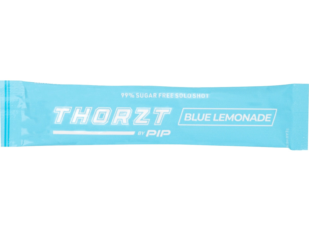 PIP THORZT Solo Shots Sugar-Free Blue Lemonade Powder Drink Mix, 0.08 oz., 50 Packets/Bag, 10 Bags/Pack (SSSFBL)