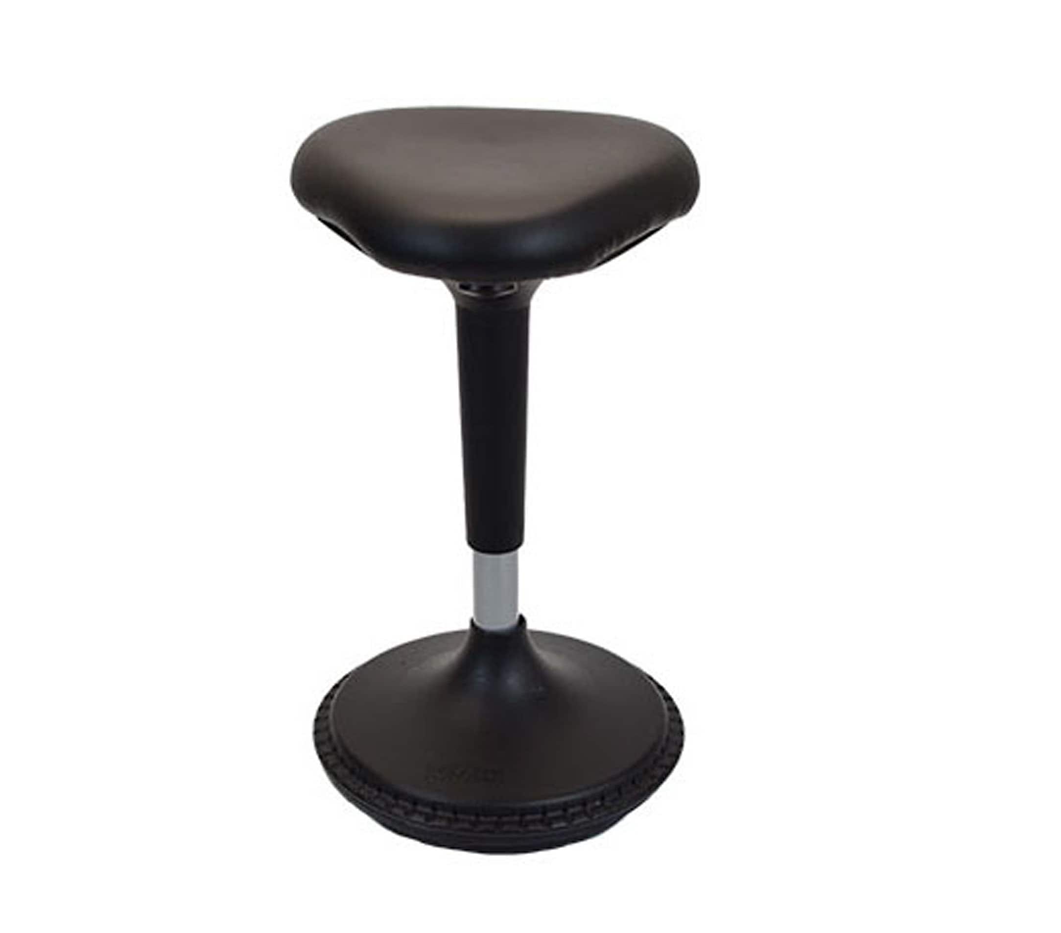 Uncaged Ergonomics Armless Wobble Active Sitting Balance Stool, Faux Leather, Black (WSL-B)