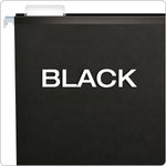 Pendaflex Reinforced Hanging File Folders, 1/5 Tab, Letter Size, Black, 25/Box (04152 1/5 BLA)