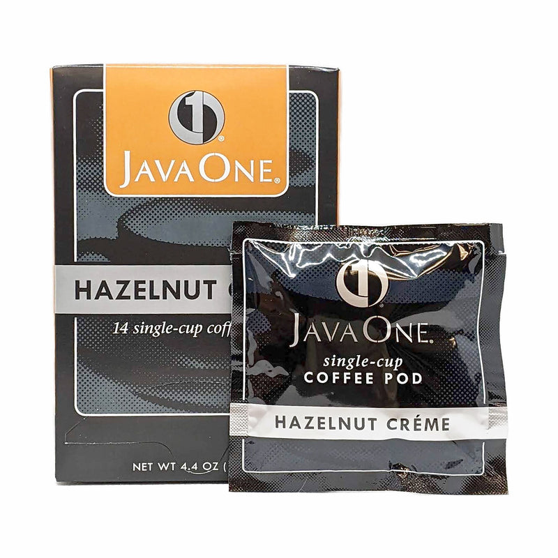 JavaOne Hazelnut Crème Coffee Soft Pods, Light Roast, 84/Carton (JTC70506CT)