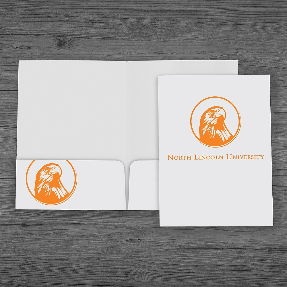 1 Color Standard 2 Pocket Custom Presentation Folder, 250/Box