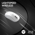 Logitech PRO X Superlight 2 Wireless Optical Gaming Mouse, White (910-006636)